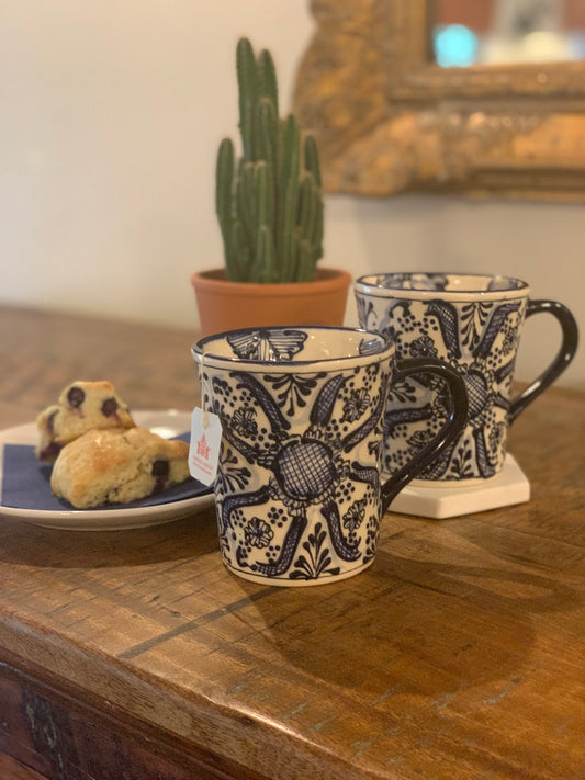 Blue and White Talavera Coffee Mug